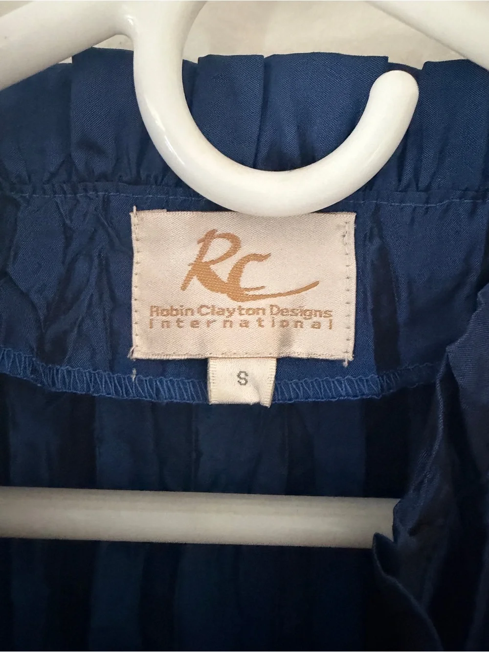 R&M Richards Blue Ruffled Pleat-Texture Button Front Blouse - Picture 2 of 3